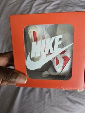 Nike Baby Sneakers in White and Red - With Original Box